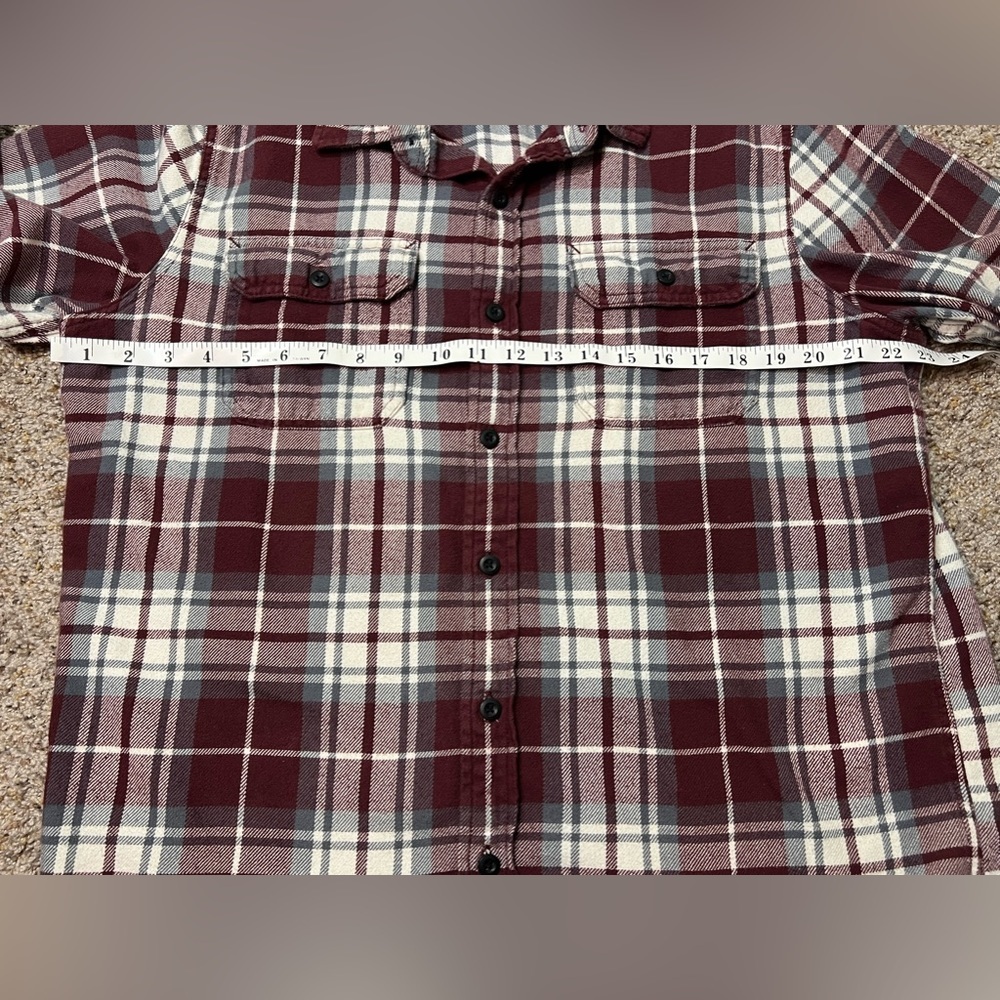 American Eagle Flannel Shirt Long Sleeve Button Down Multicolor 100% Cotton - Picture 6 of 13